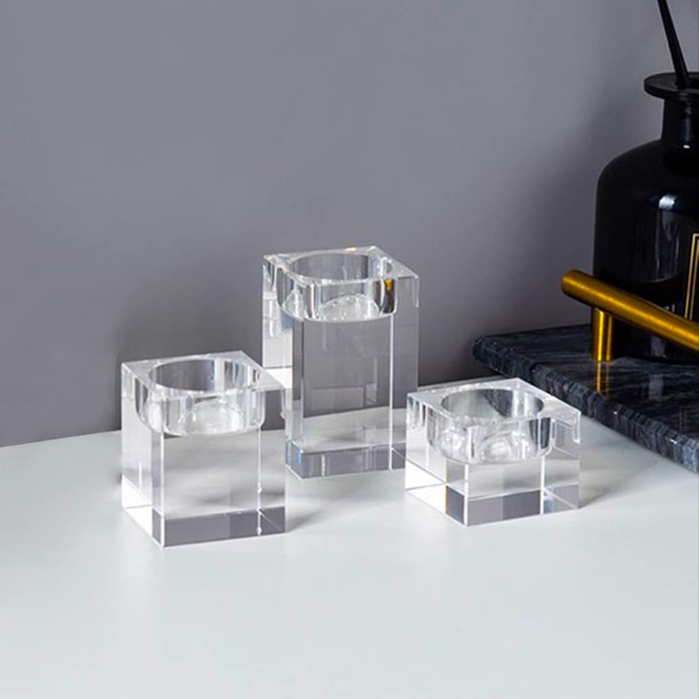 FineInno 3-Size Square Tealight Candle Holder Resin Molds - Rectangle Silicone Candle Making Molds for DIY Epoxy Resin Casting - Perfect for Home Decor, Wedding Centerpieces & Craft Projects