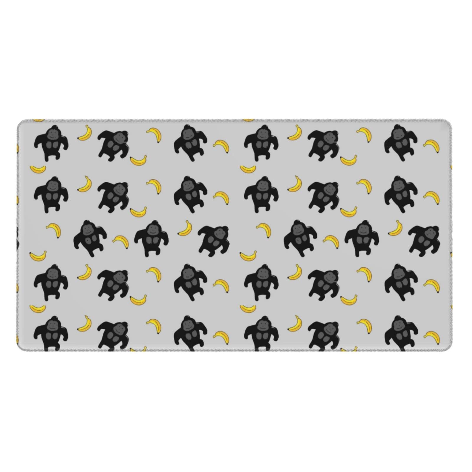 Cute Monkey Mouse Pad - Large Extended Rectangle Rubber Desk Mat (29.5x16 inches) for Keyboard & Mouse - Perfect for Office, Gaming & Home Workspace Setup