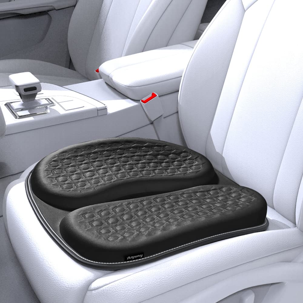 DE.HOME Cooling Gel Seat Cushion for Office Chair - Pressure Relief & Back Pain Support - Breathable Desk Chair Pad for Computer Chair, Home & Car Use - Comfortable for Long Sitting (Black) - Perfect for Work, Gaming & Driving