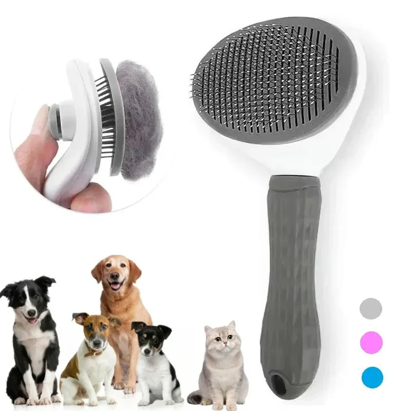 Premium Pet Grooming Brush for Dogs & Cats - Gentle Deshedding & Massaging Tool for Long & Short Hair - Perfect for Home Grooming & Bonding Time