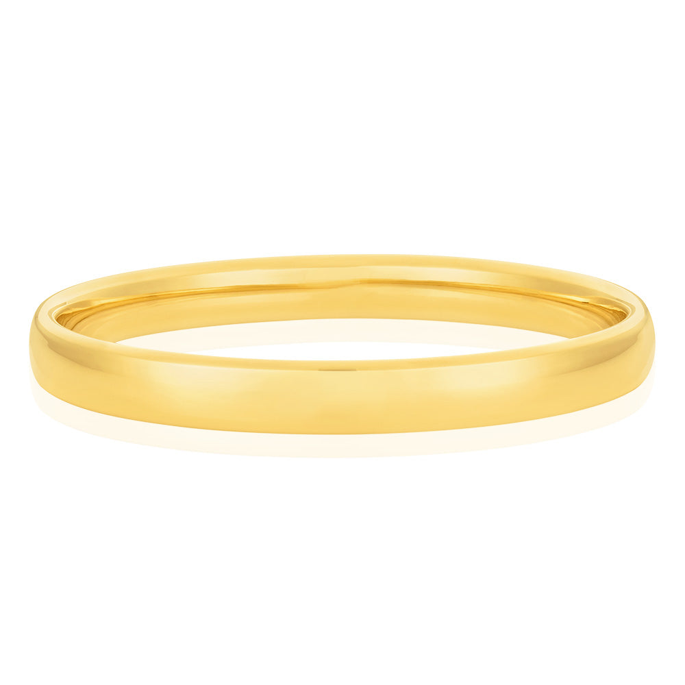 9ct Gold Bangle 65mm x 8mm - Elegant Solid Gold Bracelet for Women - Perfect for Everyday Wear, Gifts & Special Occasions
