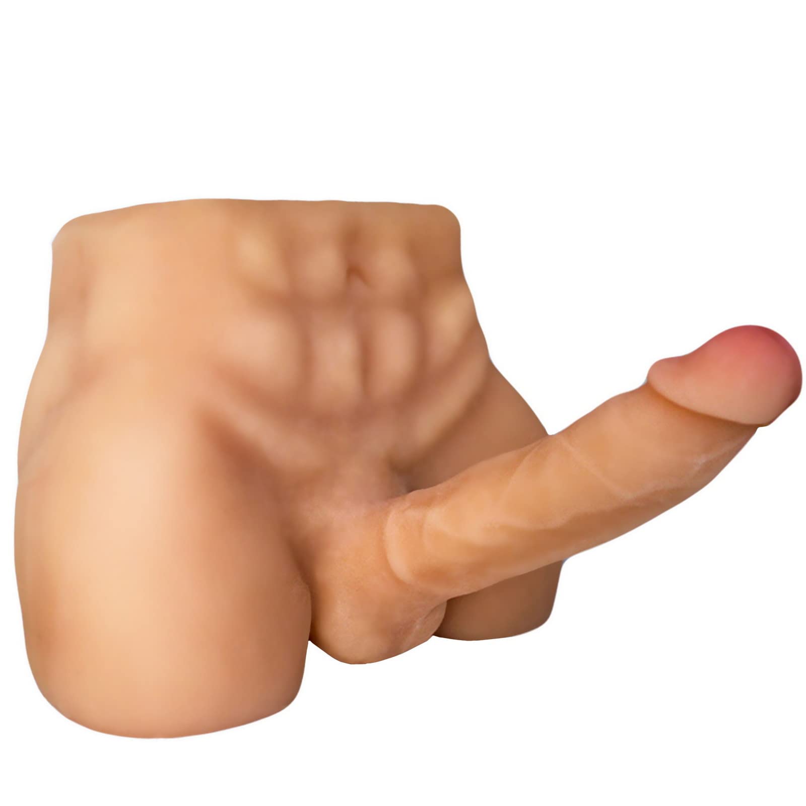 Realistic Male Torso Sex Doll for Women - Lifelike Adult Toy with Huge Dildo & Tight Anal for Solo Play & Couples Fun (9.5LB, 11x8.2x4.7 Inch) - Perfect for Discreet Masturbation, Spicing Up Relationships & Fantasy Fulfillment