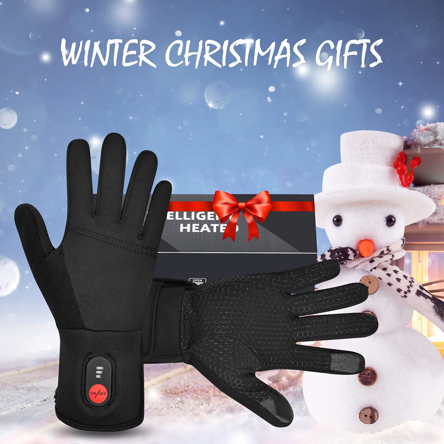 Rechargeable Heated Glove Liners for Men & Women - Electric Battery Heating Gloves for Skiing, Snowboarding, Hiking, Cycling & Hunting - Thin Hand Warmers for Cold Weather Outdoor Activities