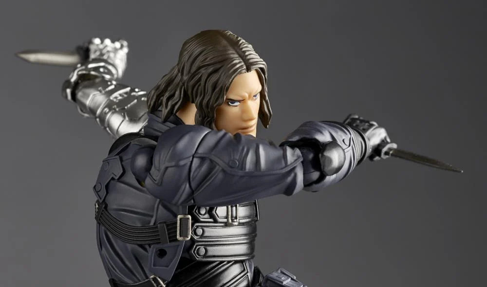 Amazing Yamaguchi Revoltech Winter Soldier Action Figure NR026 - Collectible Marvel Superhero Toy for Display & Play