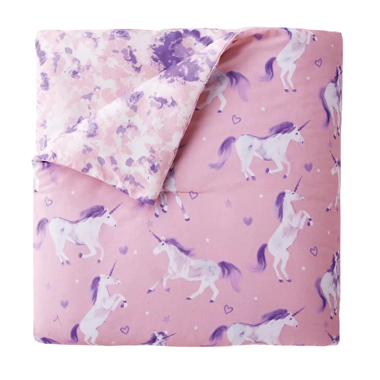 Member's Mark Reversible Kids' Comforter Set - Full Size Unicorn Print | Bed in a Bag for Girls' Room Decor | Soft & Cozy Bedding for Children's Bedroom