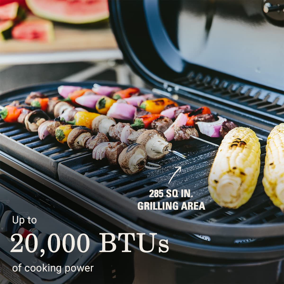 Coleman RoadTrip 285 Portable Propane Grill with Cast Iron Griddle - Perfect for Camping, Tailgating & Outdoor BBQs