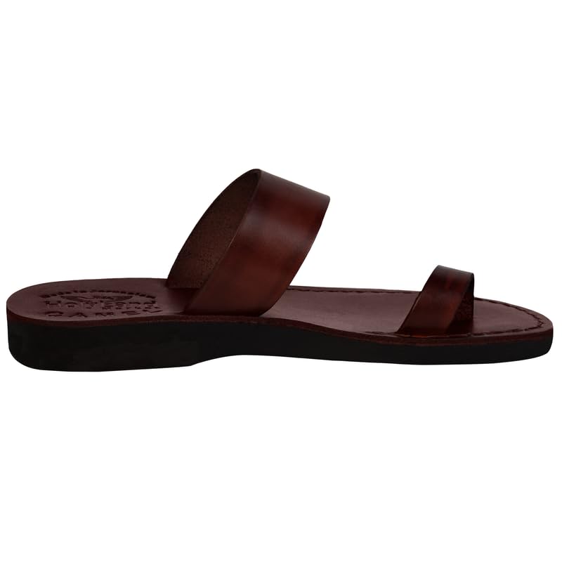 Holy Land Market Genuine Leather Sandals for Men & Women - Jesus Finger Style I Flip Flops & Slides - Comfortable Biblical Footwear for Church, Pilgrimage & Daily Wear