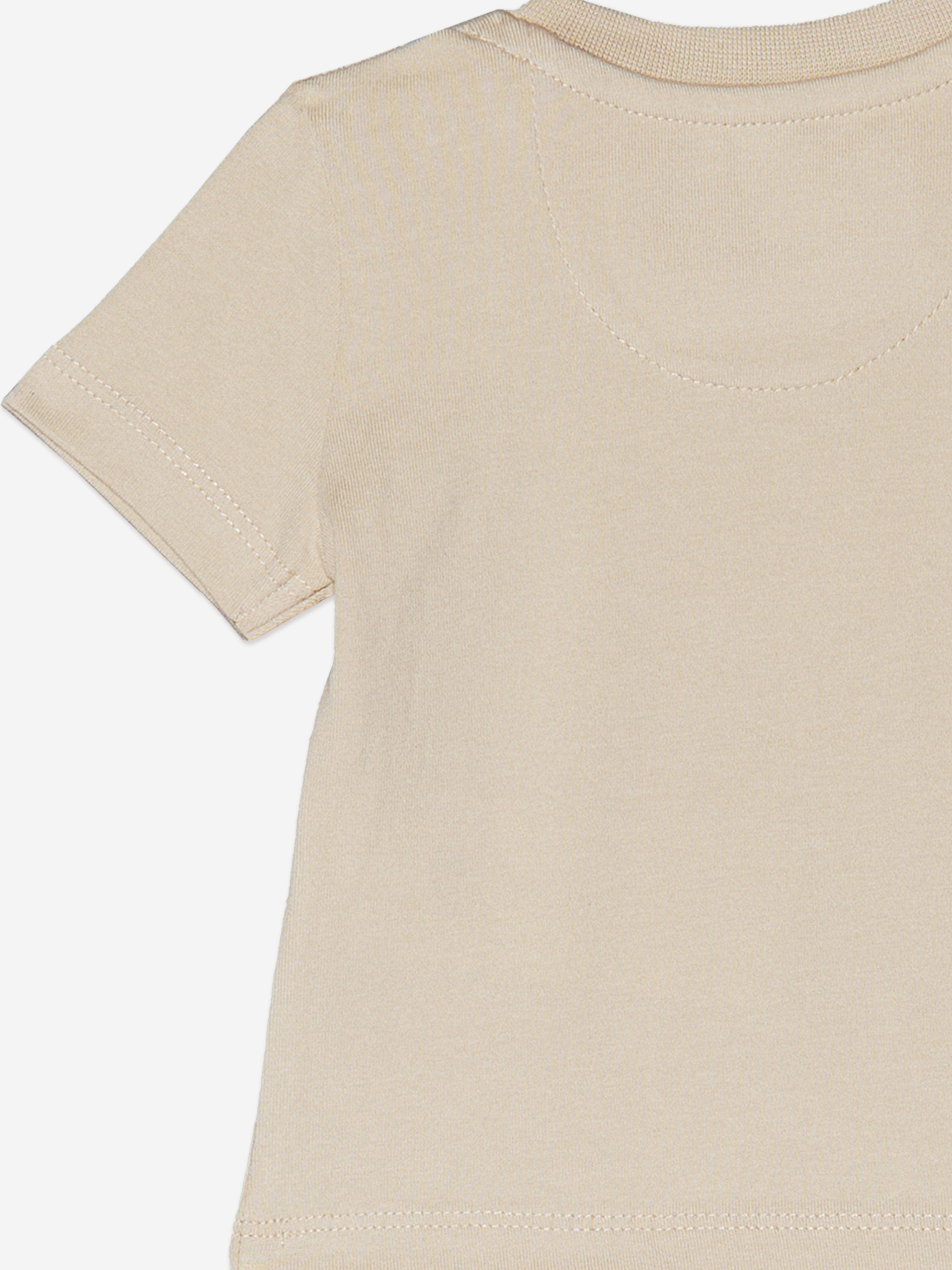 Personalized Baby Monogram T-Shirt in Soft Beige - Custom Name Outfit for Newborns, Infants & Toddlers - Perfect for Photo Shoots, Birthday Gifts & Family Matching Outfits