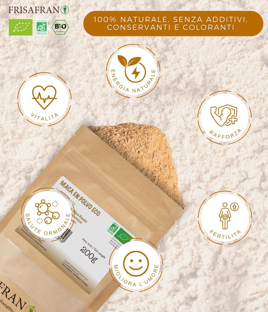 Organic Peruvian Gelatinized Maca Powder 200g | Raw Andean Maca Root Superfood | Gluten-Free Natural Energy Booster | Supports Stamina, Hormone Balance & Vitality | Perfect for Smoothies, Baking & Wellness Drinks