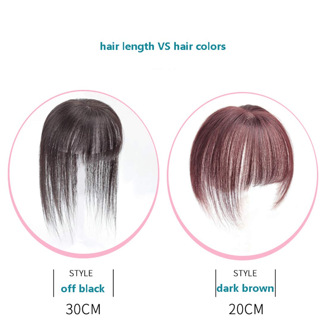 Remy Human Hair Clip-in Topper with Bangs | 8