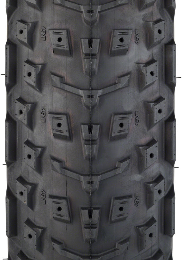 45NRTH Dillinger 5 Studdable Winter Bike Tire - 26 x 4.6 Tubeless Folding Black 120 TPI - Perfect for Snow & Ice Cycling, Fat Bike Trails, and Extreme Cold Weather Riding