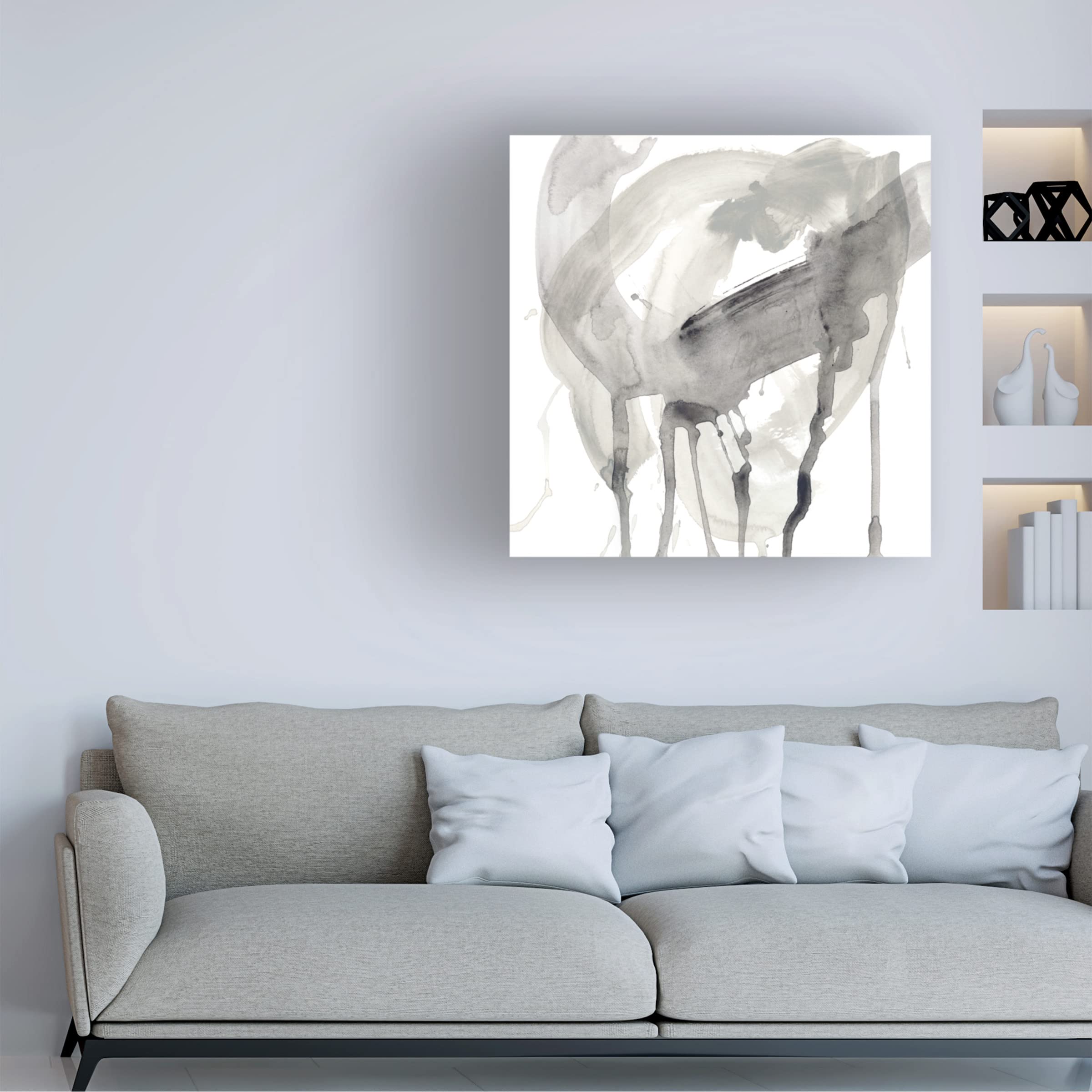 Trademark Fine Art 'Swath V' Abstract Canvas Painting by June Erica Vess - Modern Wall Art for Living Room, Bedroom & Office Decor