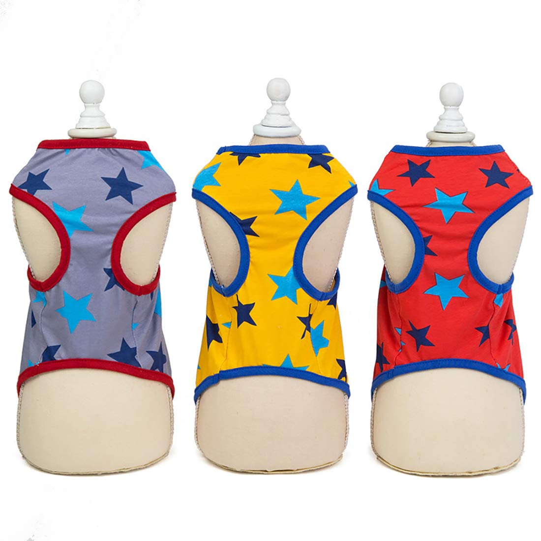 Dog T-Shirt - Summer Tank Top & Star Spangled Banner Vest for Small Dogs & Puppies - Breathable Sport Casual Pet Clothes (XXL, Grey) - Perfect for Outdoor Walks, Beach Trips & 4th of July Celebrations