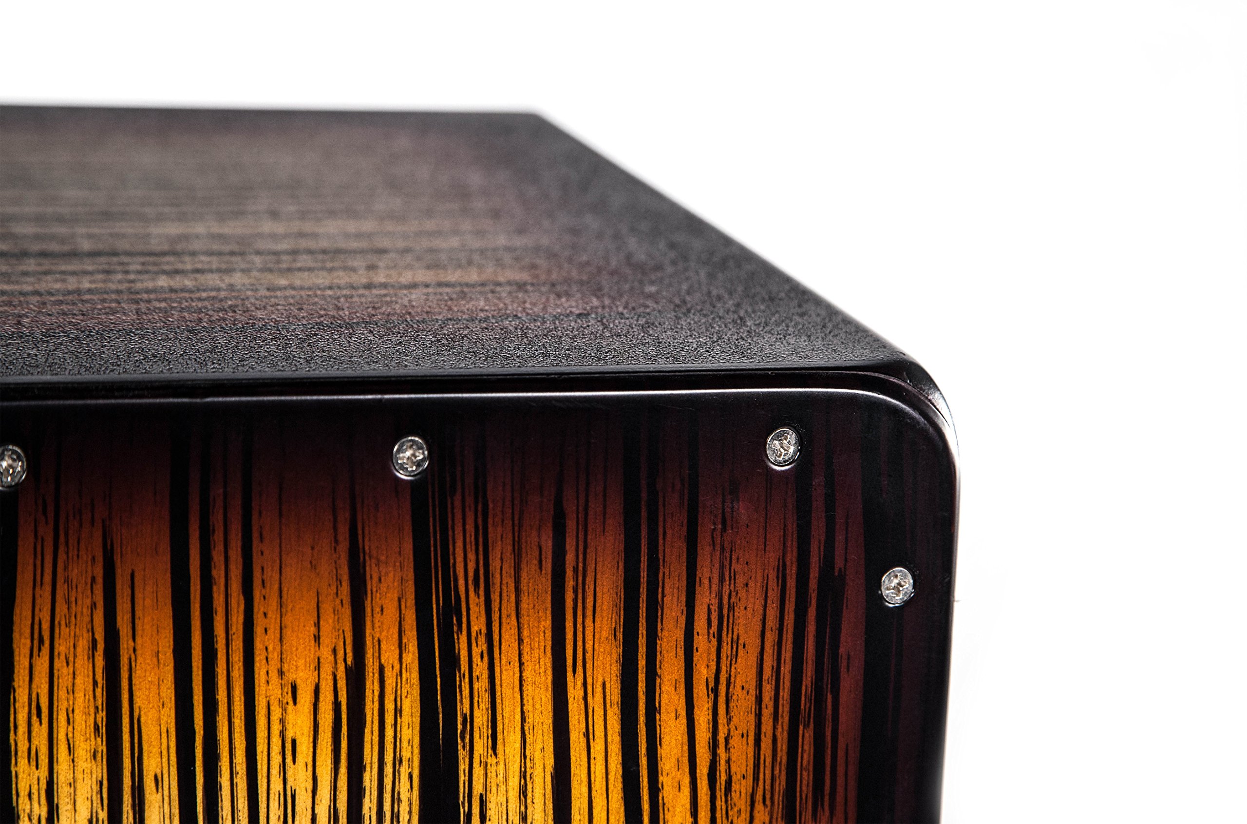 LP Aspire Accents Wire Cajon Drum - Sunburst Streak Finish LPA1332-SBS | Hand Percussion Instrument for Live Performances, Music Therapy & Home Decor