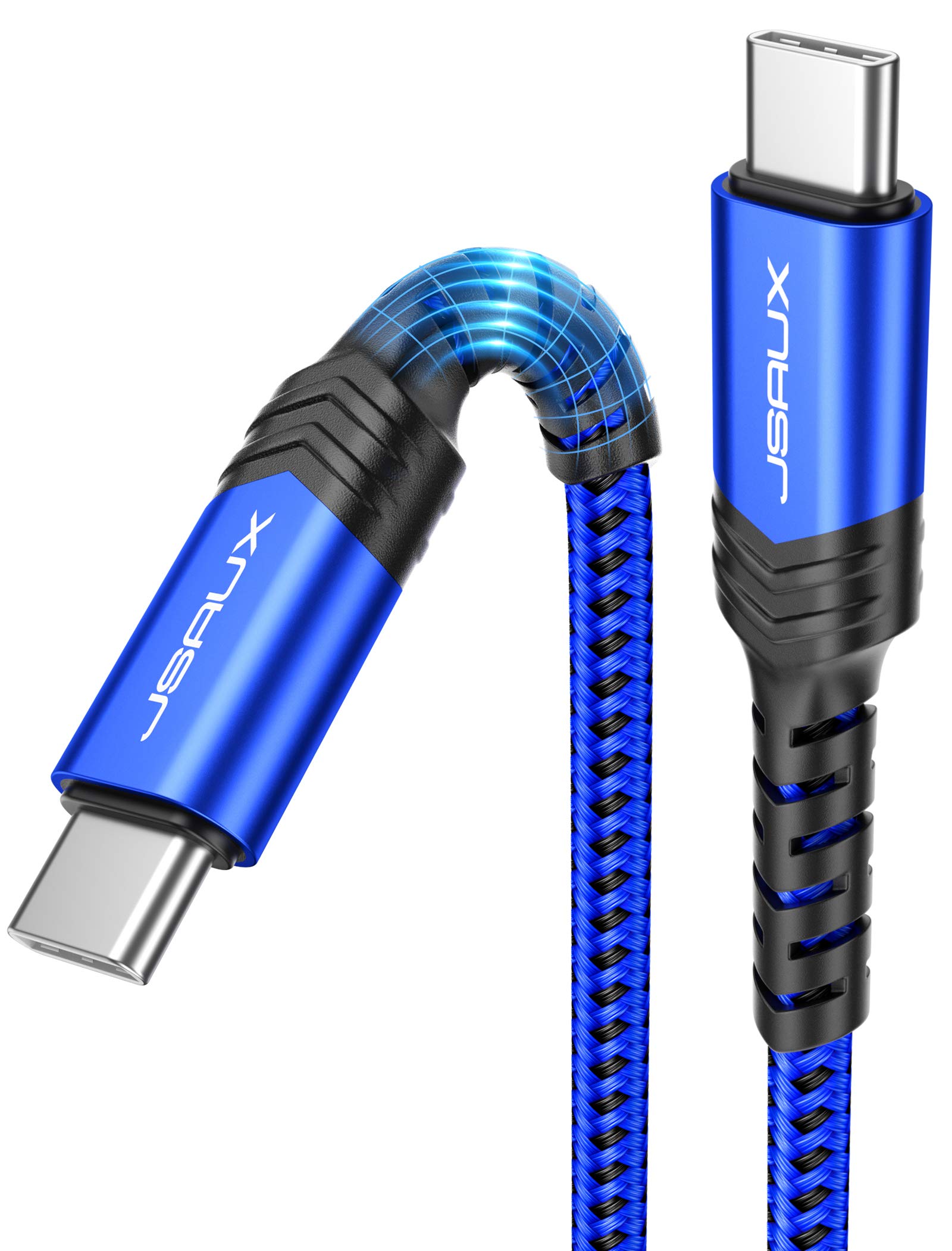 JSAUX USB C to USB C 3.1 Gen 2 Cable 10Gbps High-Speed Data Transfer, 3.3ft 4K Video Monitor Cable, 100W PD Fast Charging, Thunderbolt 3 Compatible with MacBook Pro/Air, iPad Pro, Galaxy S22, Pixel - Perfect for Home Office, Gaming & Travel Charging