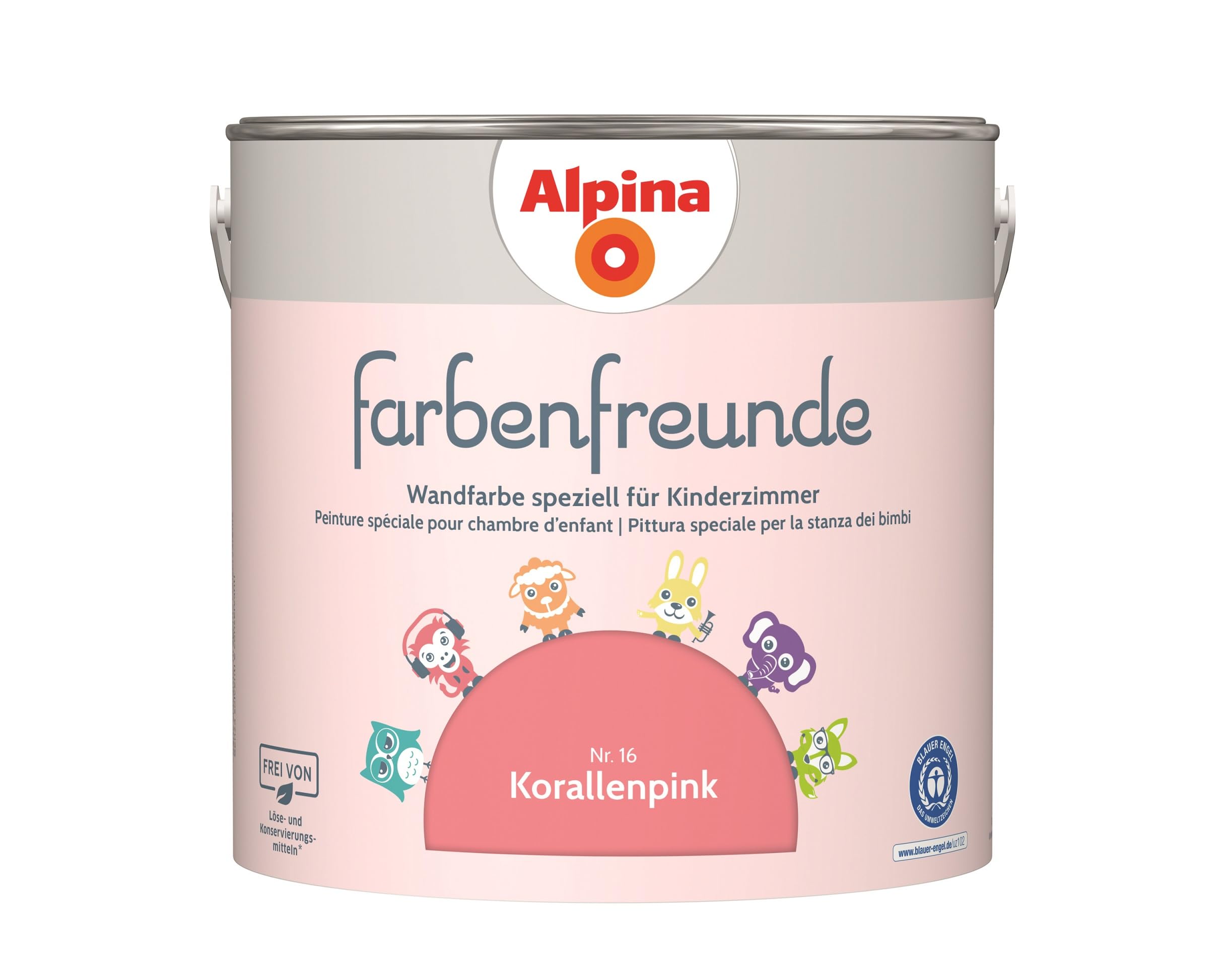 Farbenfreude Premium Wall Paint for Kids' Bedrooms - 2.5 Liters, Non-Toxic & Washable - Perfect for Nursery, Playroom & Creative Spaces