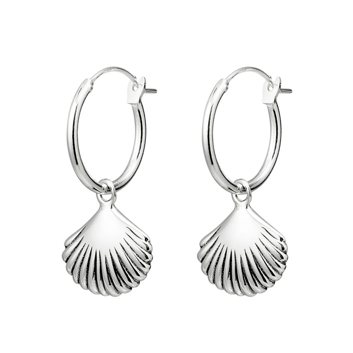 Elegant Seashell Hoop Earrings for Women - Boho Beach Style Jewelry - Perfect for Summer Vacations, Beach Weddings & Casual Outings