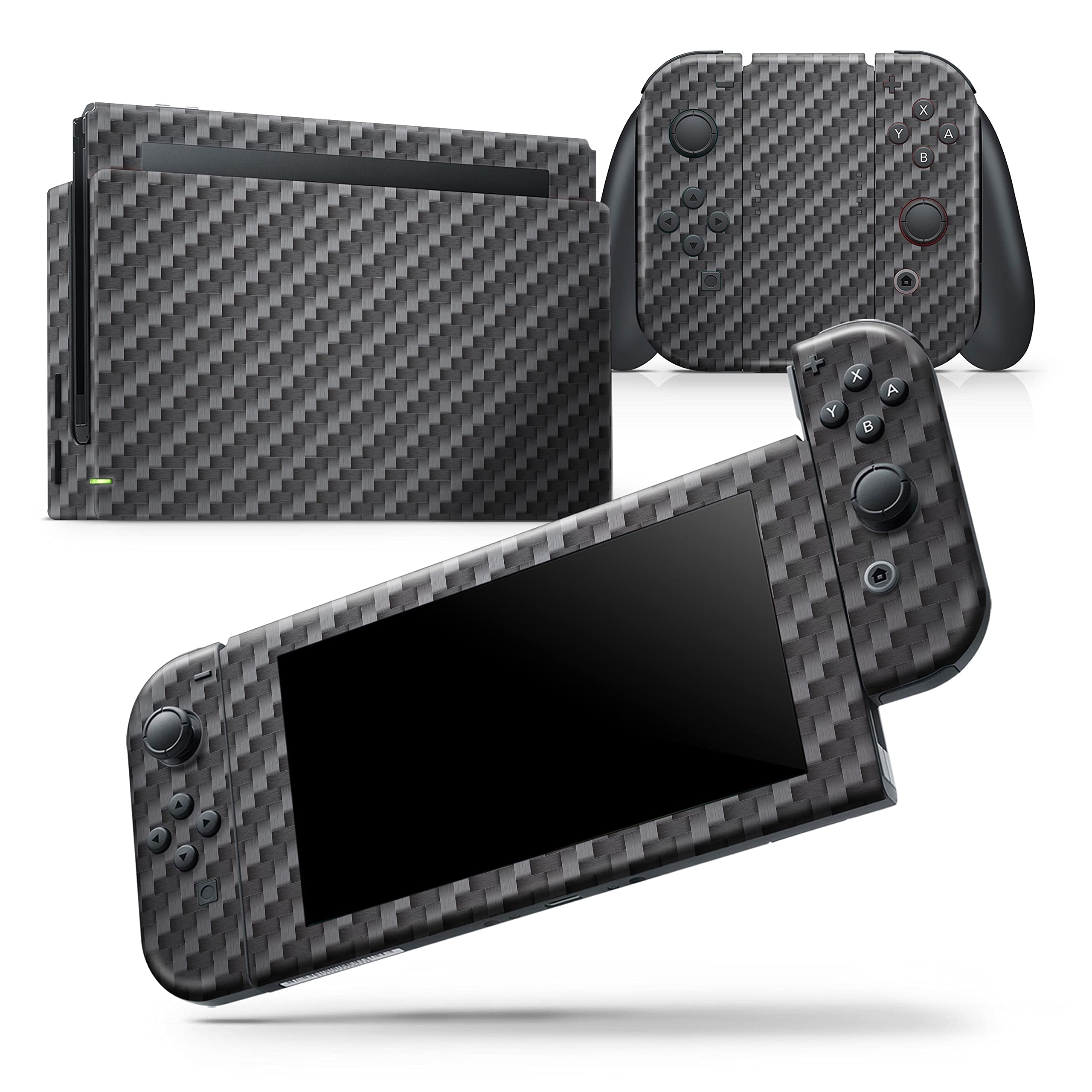 Nintendo Switch & Joy-Con Protective Vinyl Skin Cover - Scratch-Resistant, Removable Carbon Fiber Decal - Perfect for Gaming Protection & Customization - Ideal for Travel, Home Use & Gift Giving