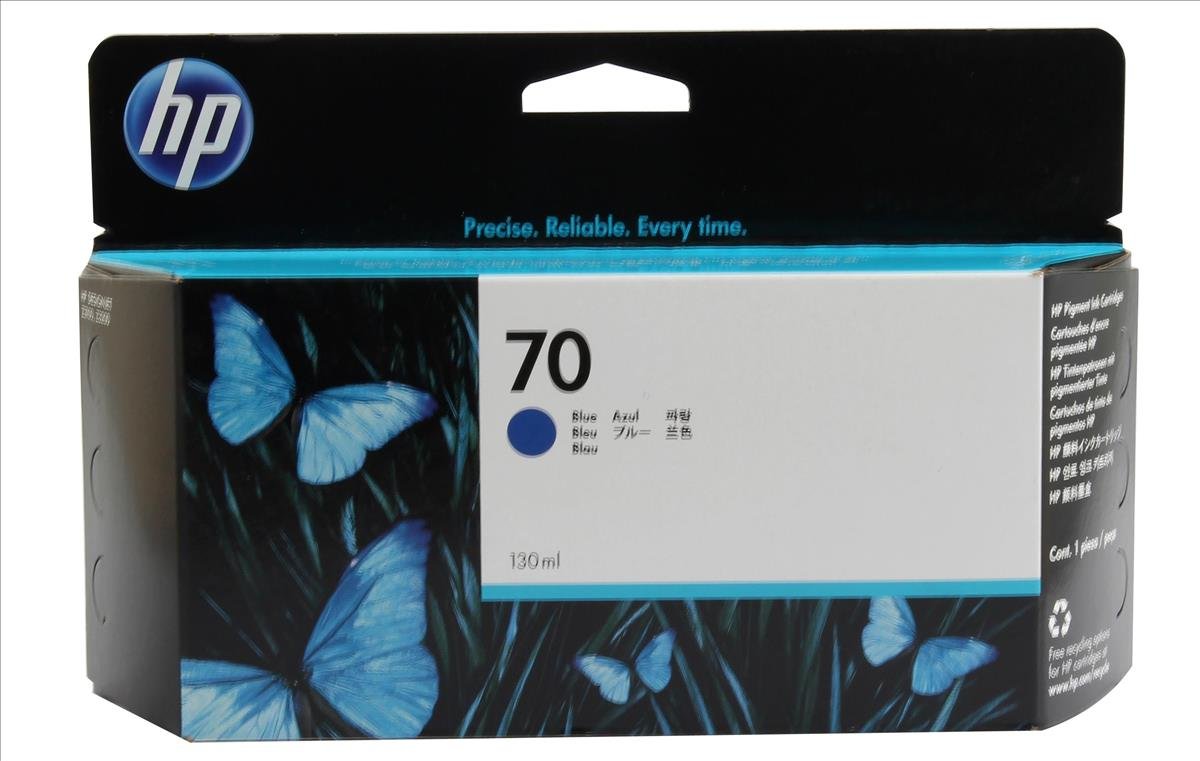Original HP 70 Blue Ink Cartridge - Compatible with HP Designjet Z3200 & Z3100 Printers | High-Quality Replacement Ink for Large Format Printing | Perfect for CAD, Engineering Drawings & Graphic Design Projects