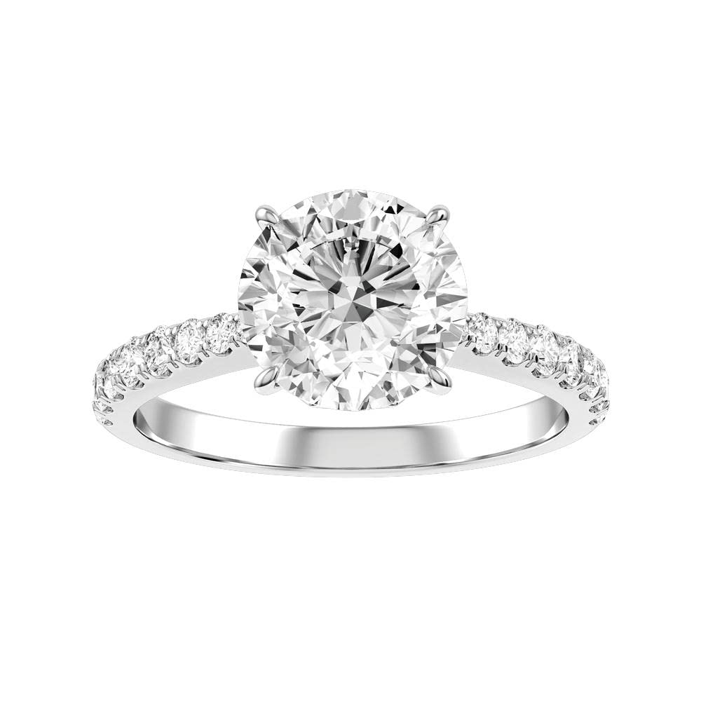 2 Carat (CTW) Princess Cut Moissanite Engagement Ring for Women - 10K/14K/18K Gold or Platinum Plated Silver - Perfect for Proposals, Weddings & Anniversaries