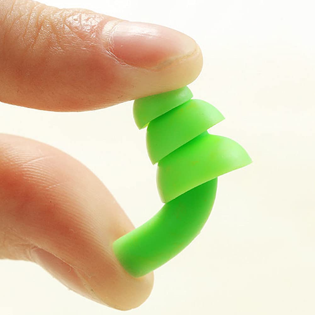 10pcs Reusable Silicone Ear Plugs for Noise Reduction & Sleep - Waterproof, Soundproof Earplugs for Swimming, Concerts, Travel & Work - Anti-Noise Boxed Ear Protection (Black)