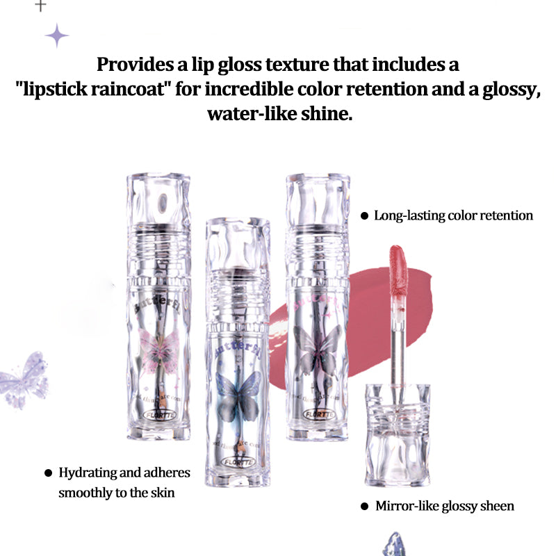 FLORTTE Gorgeous Merlia Lip Lacquer - Long Lasting Glossy Lipstick with Hydrating Formula, Vegan & Cruelty Free - Perfect for Date Night, Parties & Everyday Wear