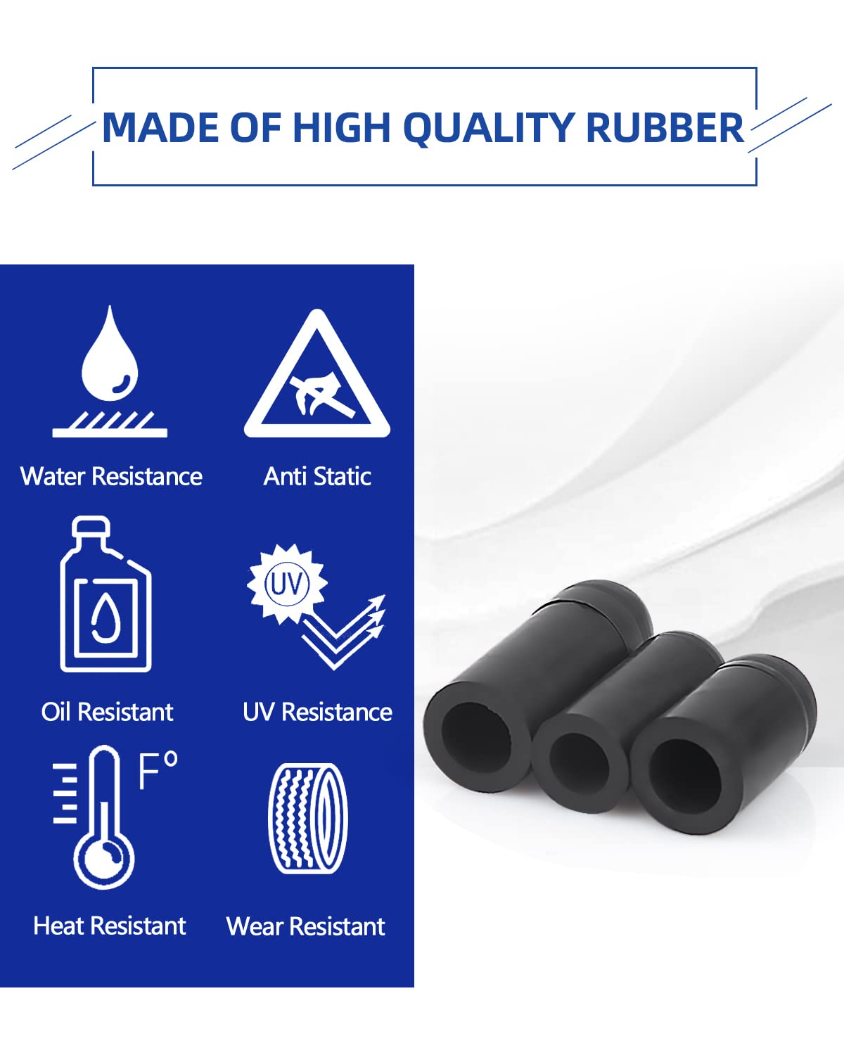 118 Pcs Vacuum Caps Assortment Kit - 10 Sizes Rubber Hose End Plugs for Carburetor, Manifold, Automotive (3/16