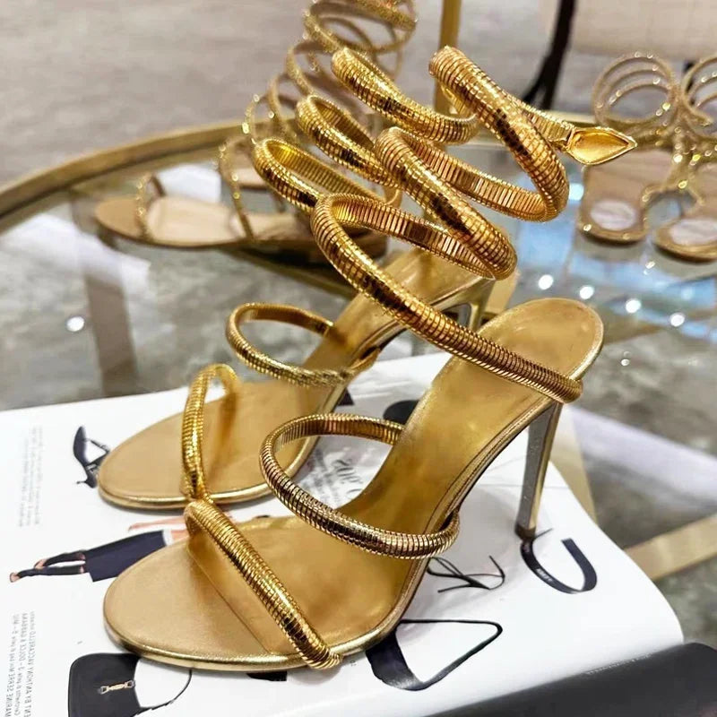 Eilyken Women's Sexy High Heel Sandals - Open Toe Ankle Strap Summer Dress Shoes for Banquet, Party & Night Out | Thin Heel Stripper Pumps for Street Style Fashion