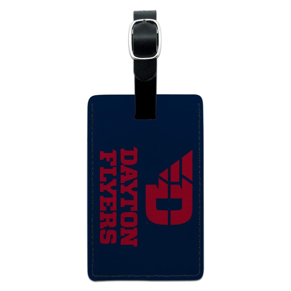 University of Dayton Genuine Leather Luggage Tag - Rectangle Secondary Carry-On ID Tag for Travel, Suitcases & Backpacks | Durable & Stylish Travel Accessory