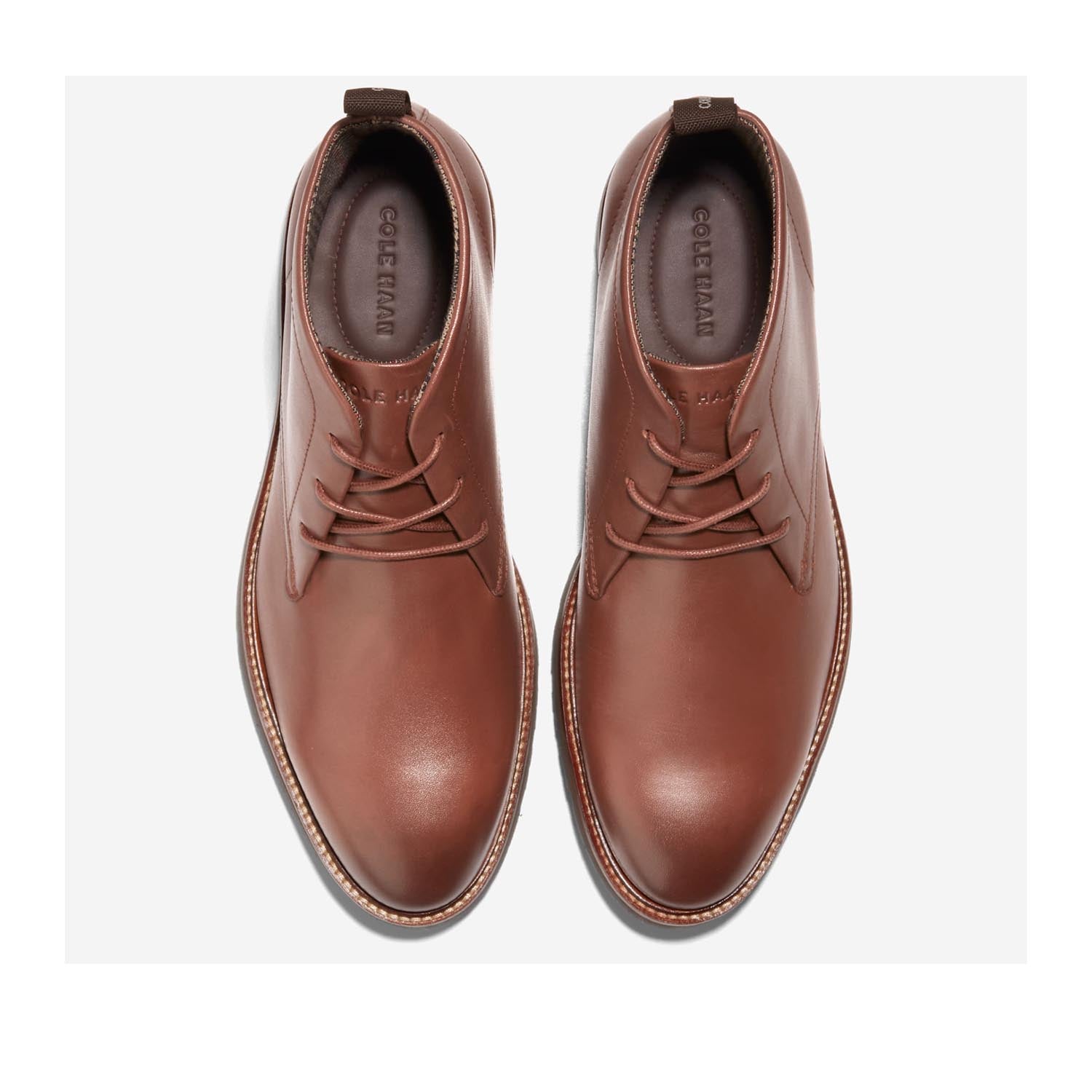 Cole Haan Men's Berkshire Chukka Boot - Dark Sequoia Leather Casual Shoes for Work & Outdoor | Comfortable Slip-Resistant Ankle Boots for Walking, Travel & Daily Wear