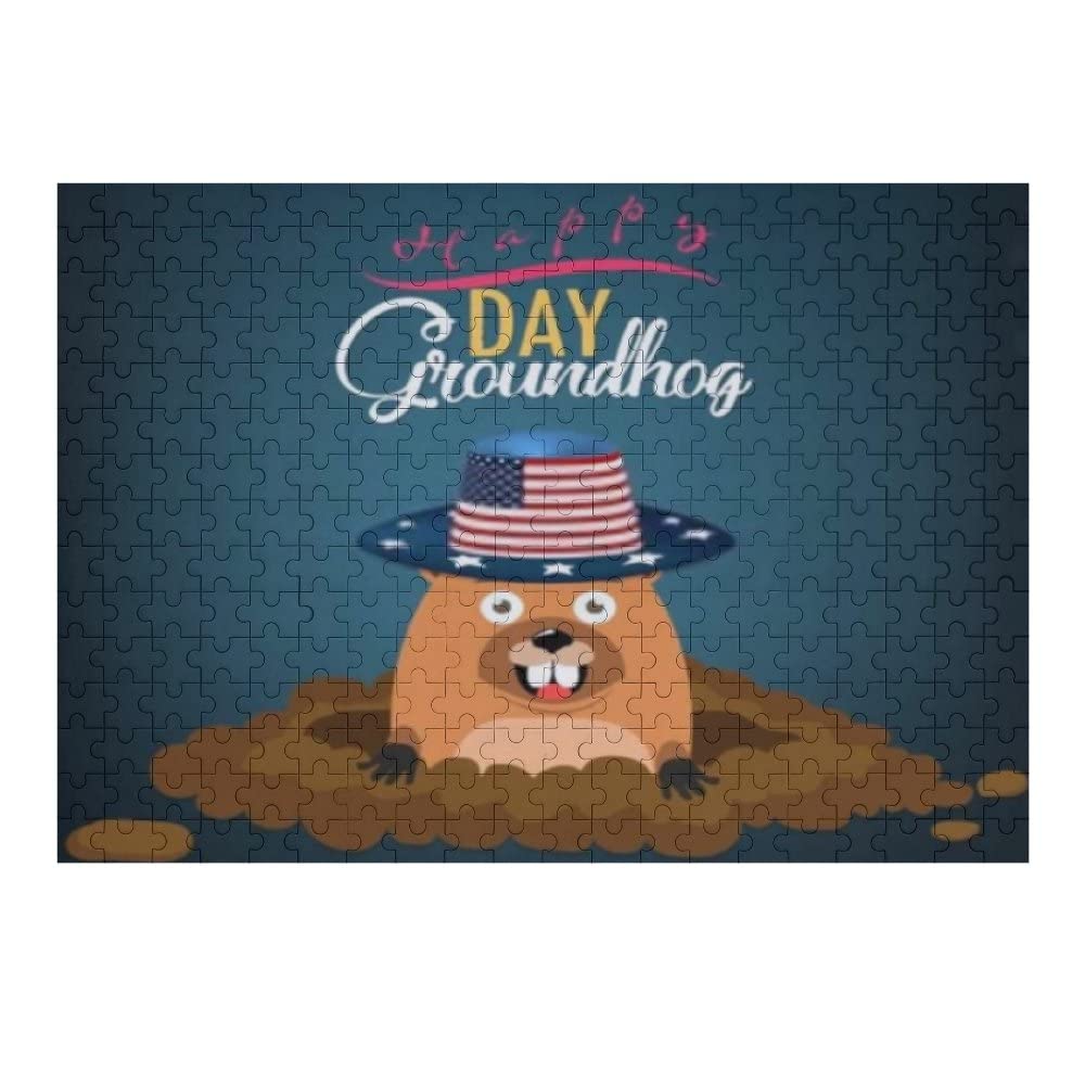 300 Piece Groundhog Day Jigsaw Puzzle for Adults, Teens & Kids - Fun Family Game, Creative Gift Idea - Perfect for Holidays, Parties & Indoor Activities
