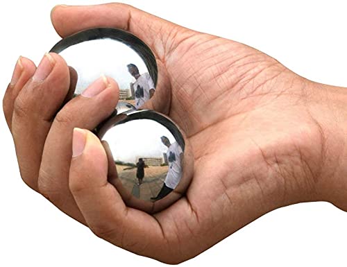 Stainless Steel Chinese Baoding Balls - 65mm Meditation & Stress Relief Hand Therapy Balls for Adults | Fitness Exercise, Relaxation & Mindfulness Practice