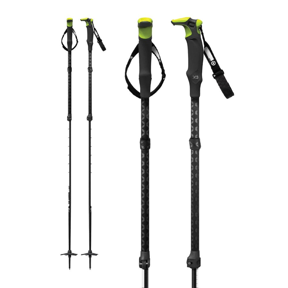 G3 VIA Carbon Trekking Poles - Lightweight & Durable Hiking Sticks for Backpacking, Mountaineering & Trail Running - Adjustable for Men & Women