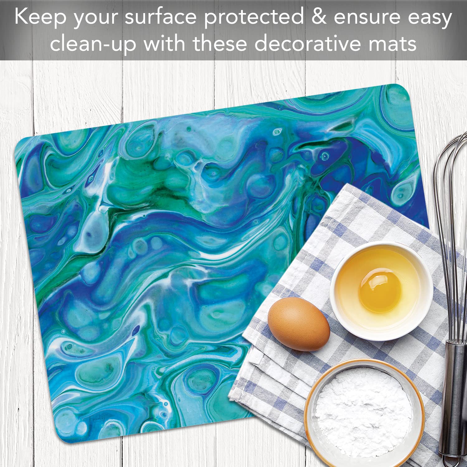 Cut N' Funnel Blue Fluidity Flexible Cutting Board Mat - 15