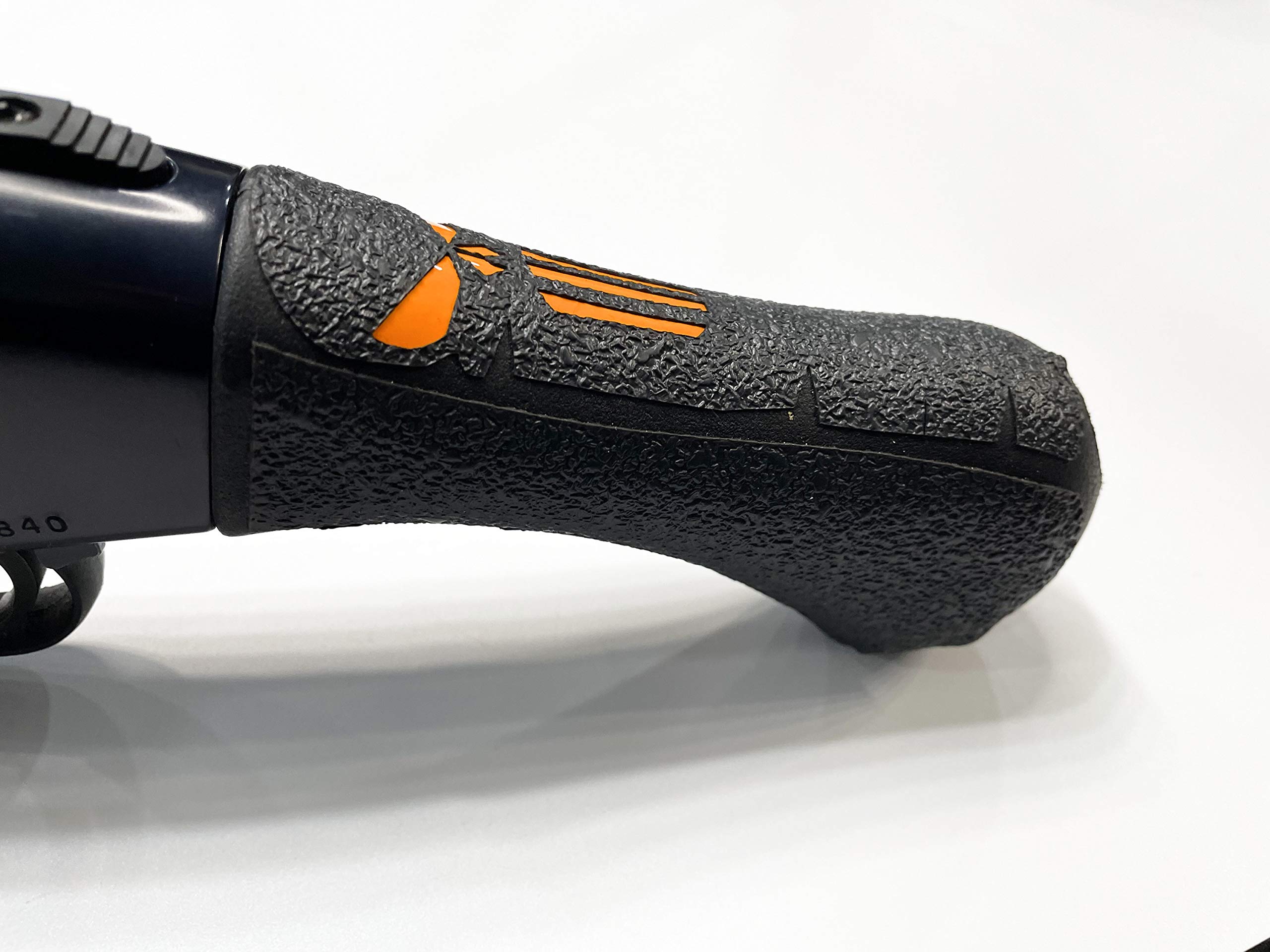 Shockwave Skull Grip Tape Enhancement with Orange Insert - Non-Slip Handleitgrips for Firearms, Tactical Gear & Outdoor Activities