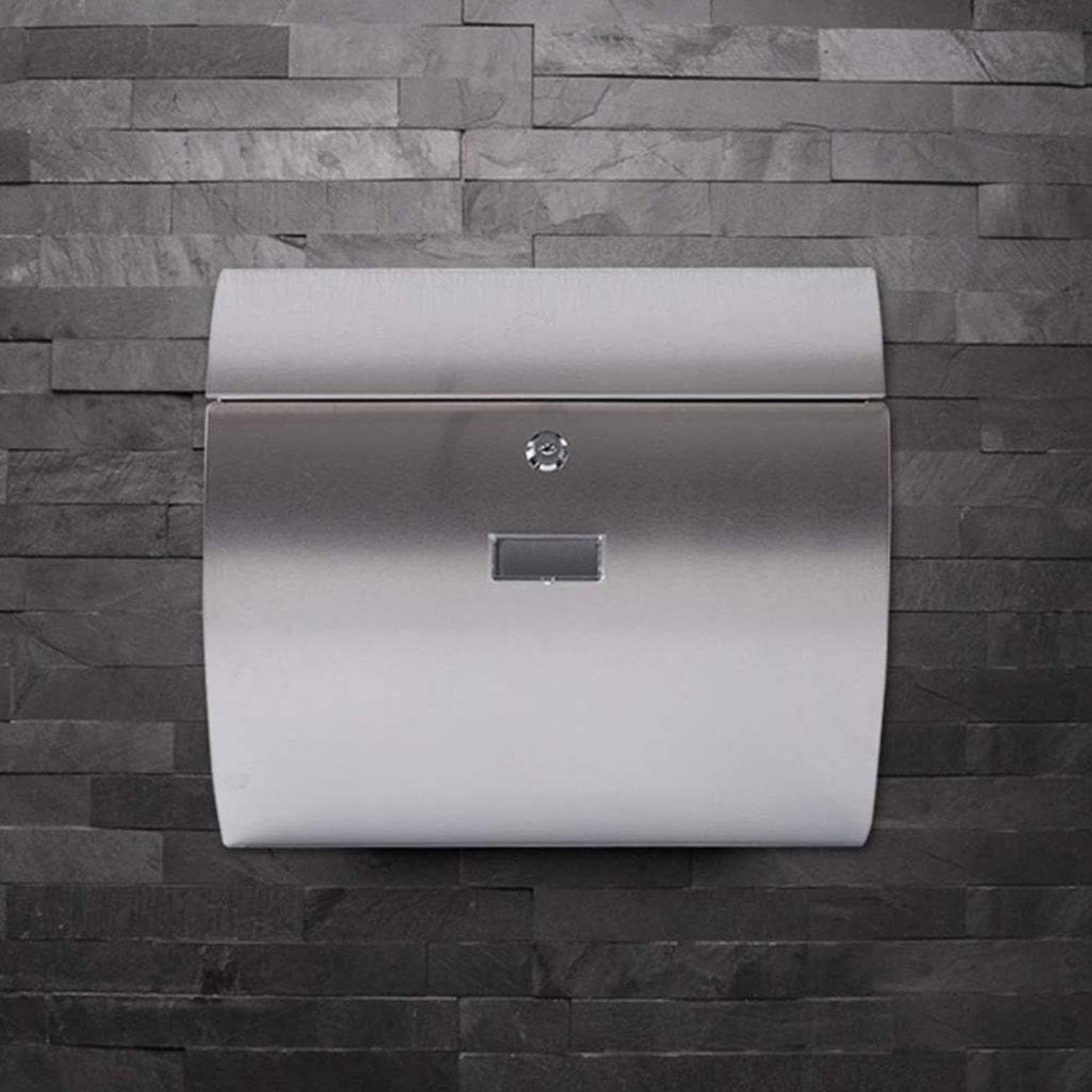 **Stainless Steel Wall Mounted Outdoor Mailbox with Lock - Weatherproof & Secure Villa Letter Box for Home, Office, and Garden Use**