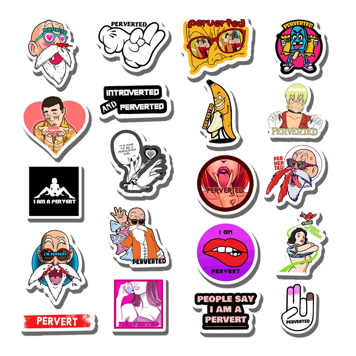 20 PCS Waterproof Vinyl Stickers Pack - Colorful Aesthetic Decals for Water Bottles, Laptops, Cars, Bikes, Luggage, Guitars & Skateboards - Perfect for DIY Decor, Personalization & Gift Giving