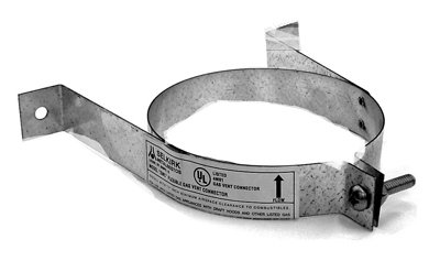 6 Inch Gas Vent Wall Band - High Temperature Resistant Stainless Steel Flue Pipe Collar for Fireplace, Furnace & Water Heater Venting - Easy Installation & Secure Fit