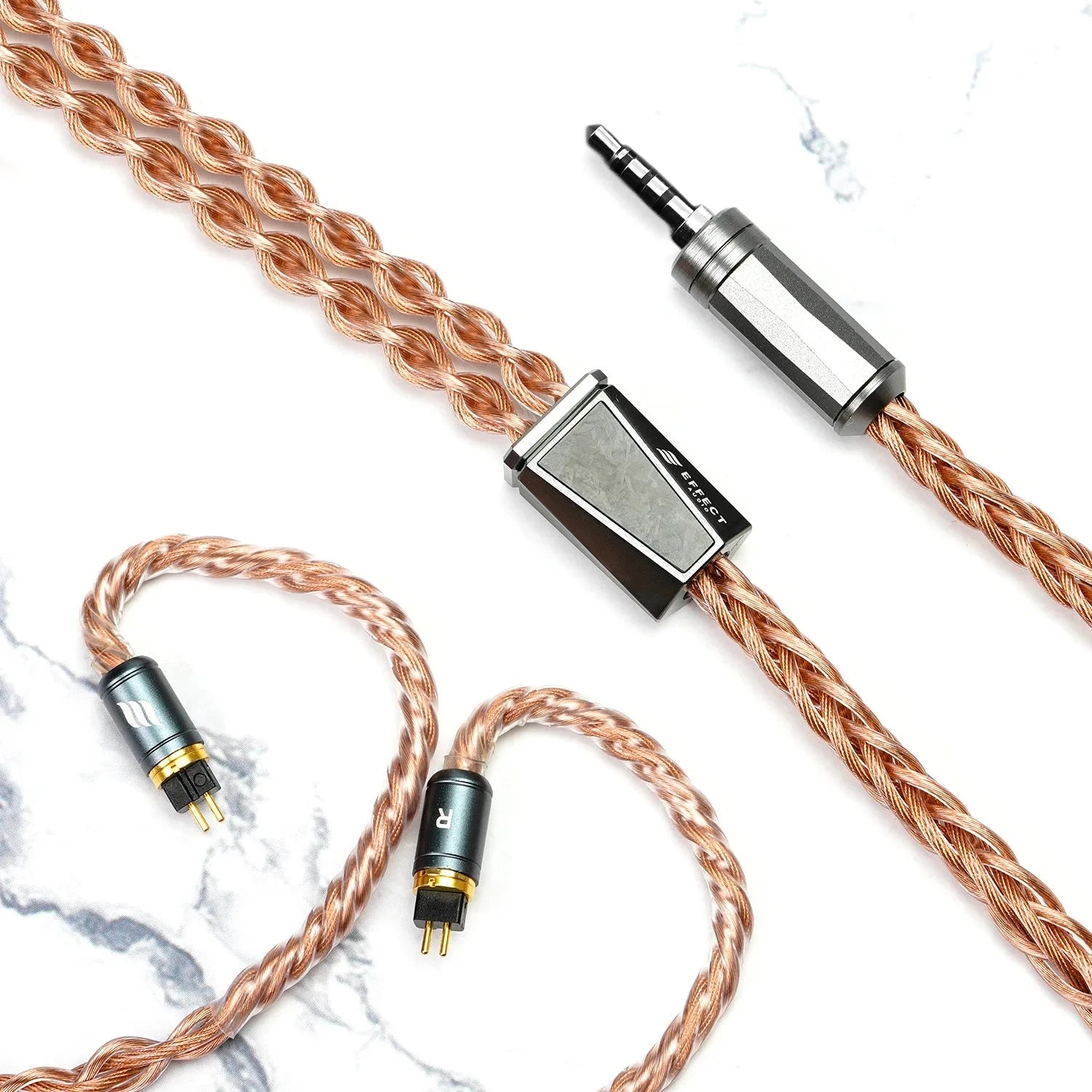Effect Audio Signature Series ARES S 8-Wire Premium Earphone Cable with ConX Interchangeable Connector - High-Fidelity Audio Upgrade for Musicians & Audiophiles
