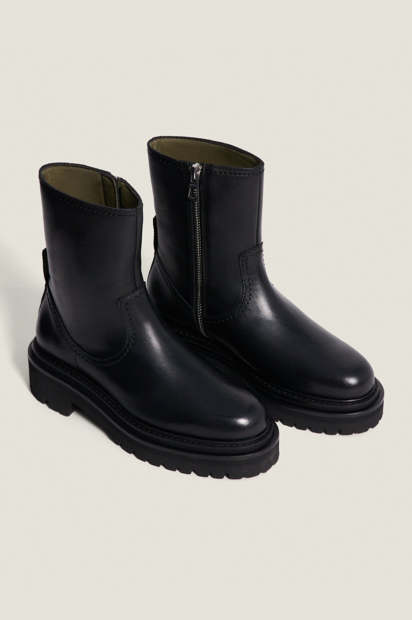 HOFF Office Leather Boots for Women - Black Professional Ankle Boots for Work, Business & Formal Occasions