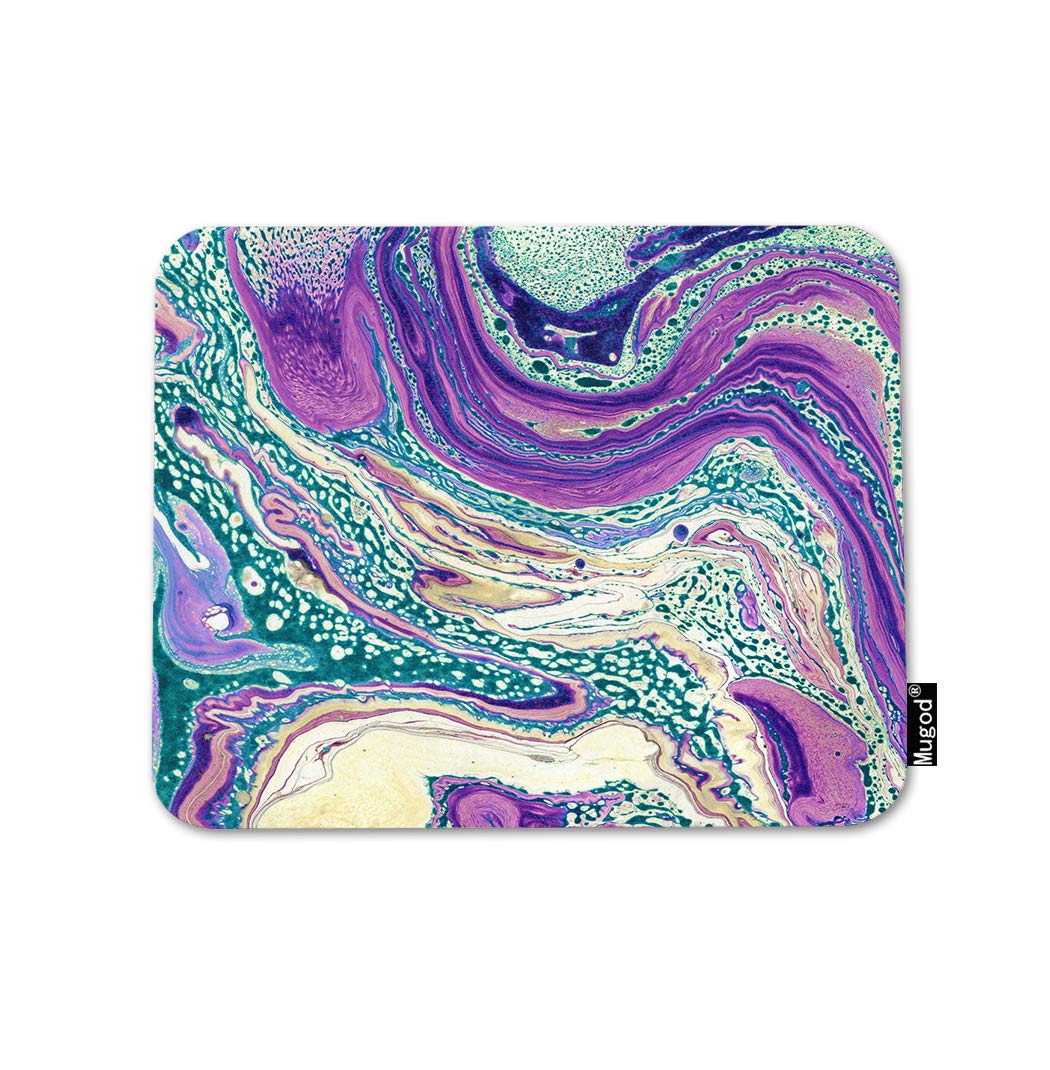 Abstract Texture Mouse Pad - Modern Art Acrylic Fluid Flow Splash Design Gaming Mouse Mat with Non-Slip Rubber Base for PC Laptop Computer - Perfect for Office, Home & Gaming Setup (9.5x7.9 Inches)