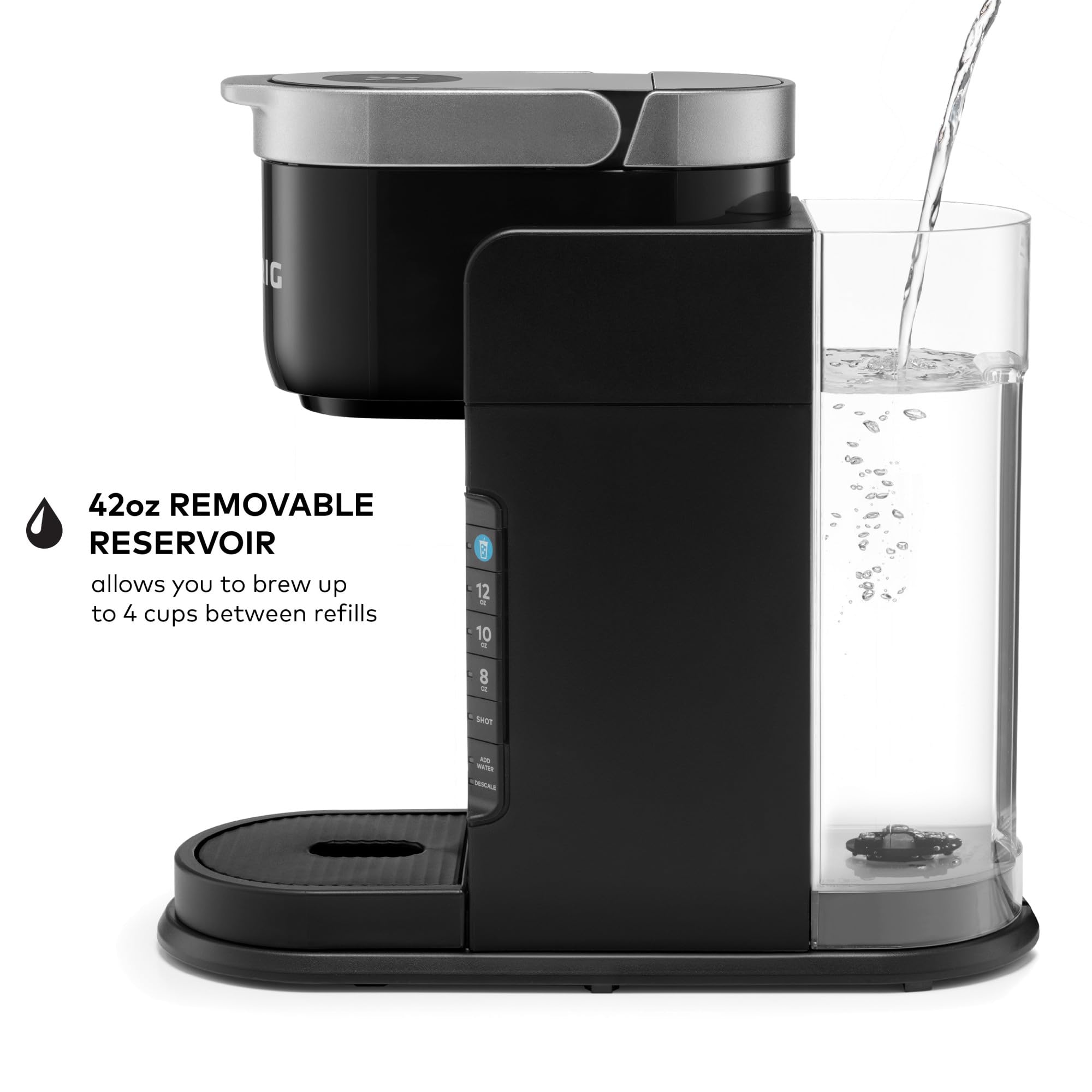 Keurig K-Café Barista Bar Single Serve Coffee Maker with Milk Frother - 3 Brew Sizes, Hot & Iced Coffee, 2oz Espresso Shot - Perfect for Home, Office & Small Cafés (Black)