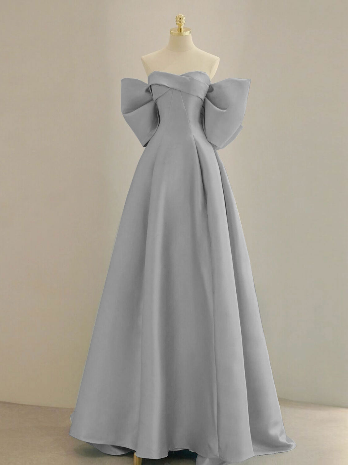 Elegant Blue A-Line Satin Long Prom Dress for Women - Formal Evening Gown for Homecoming, Ball, and Special Occasions