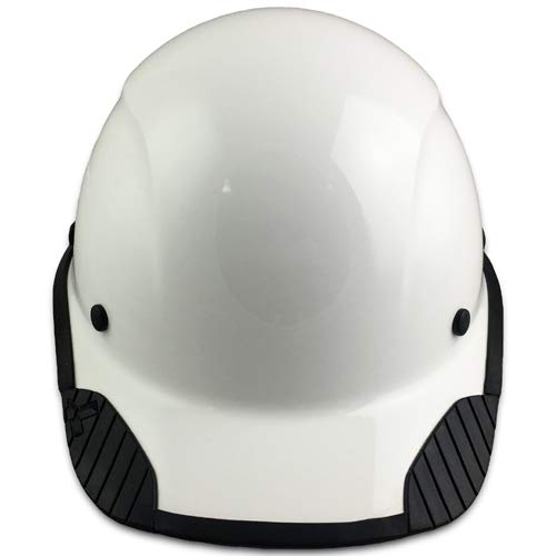 Texas America Safety DAX Fiberglass Composite Hard Hat with Tote - OSHA Approved, White with Protective Edging for Construction, Industrial & Warehouse Safety Work