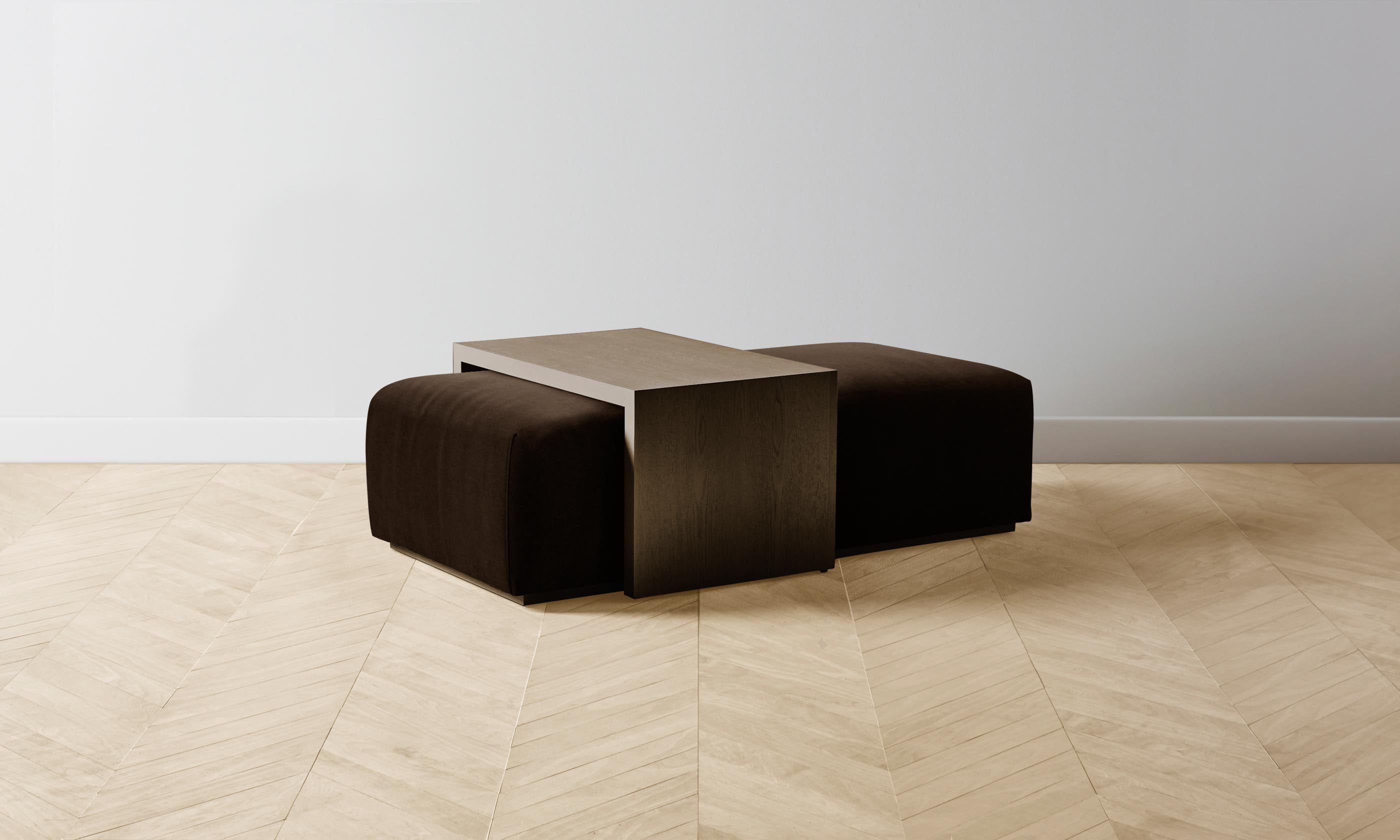The Bowery Ottoman - Luxurious Mohair Upholstery in Rich Chocolate Brown - Perfect for Living Room, Bedroom, or Office Decor