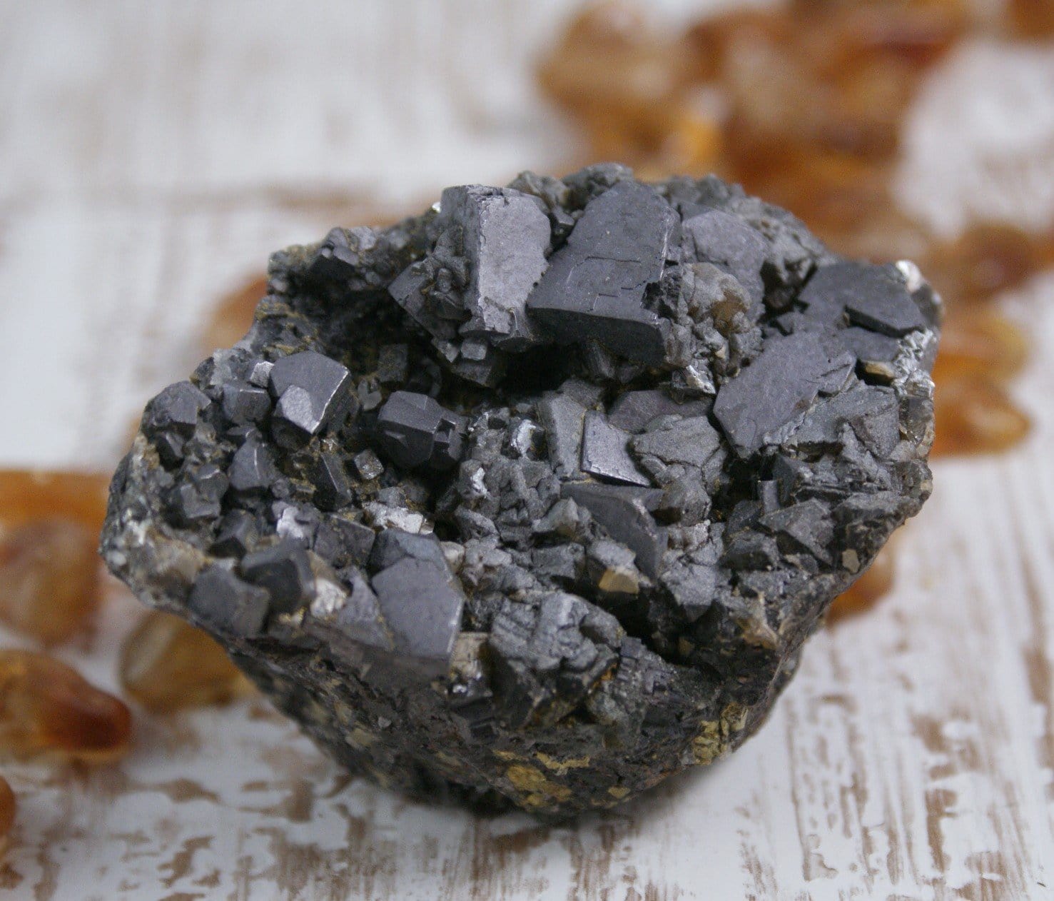 Natural Bulgarian Galena and Pyrite Mineral Specimen - Collectible Raw Crystals for Geology Enthusiasts & Home Decor Display