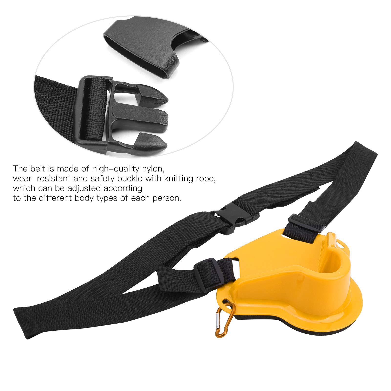 Alomejor Adjustable Fishing Belly Belt - Portable Fishing Pole Holder & Waist Support for Anglers - Perfect for Freshwater, Saltwater & Shore Fishing