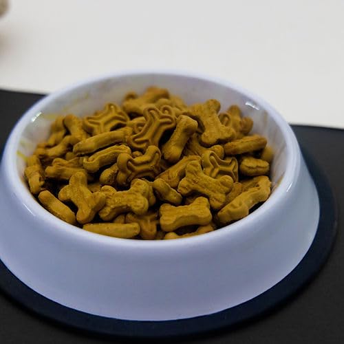 Premium Stainless Steel Dog Bowl with Anti-Slip Rubber Base - Gold & White Tiger Marble Design for Adult Dogs, Puppies & Cats - 16oz (0.45L) Pet Food & Water Dish - Perfect for Home, Travel & Outdoor Use