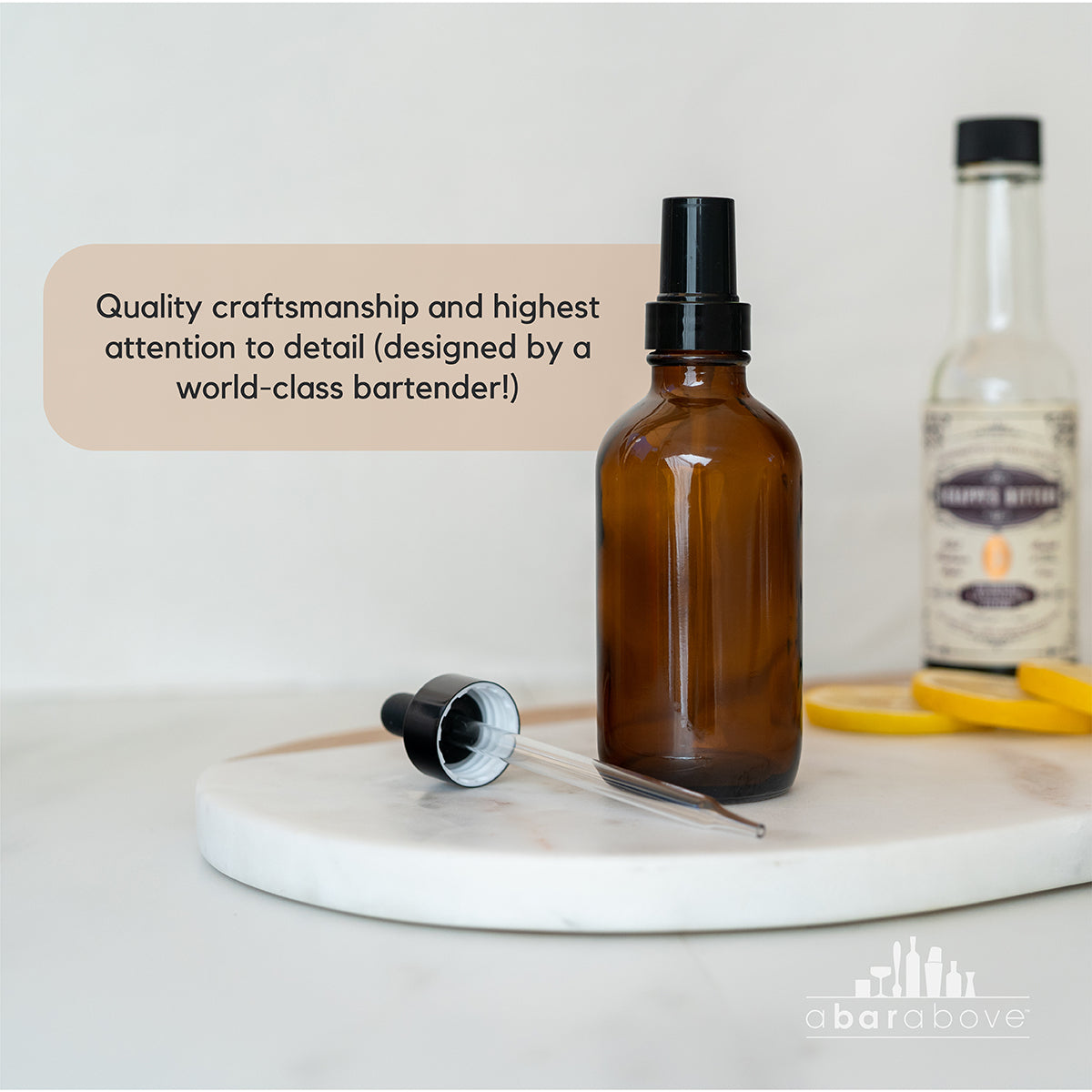 Premium Glass Amber Atomizer & Eye Dropper Set - Essential Oil Dispenser for Aromatherapy, DIY Perfume & Skincare (2-Pack) - Perfect for Home, Spa & Travel Use