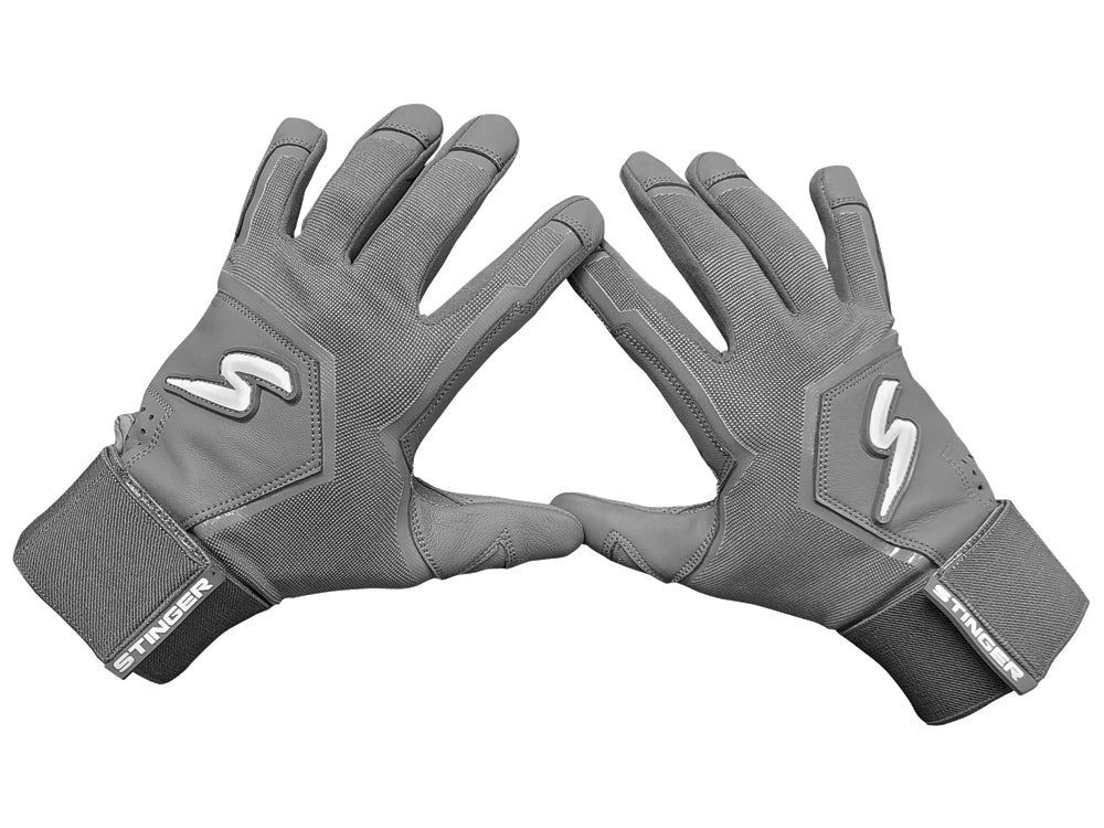 Premium Winder Series Batting Gloves for Baseball & Softball - Smoke Gray | Lightweight & Breathable for Enhanced Grip & Comfort During Games & Practice